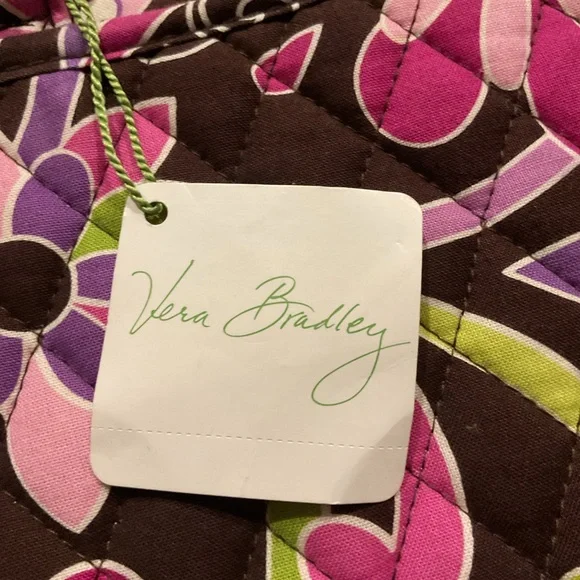 NWT Vera Bradley Vintage Laptop Portfolio Purple Punch Floral Bag Crossbody Y2K - Picture 3 of 9